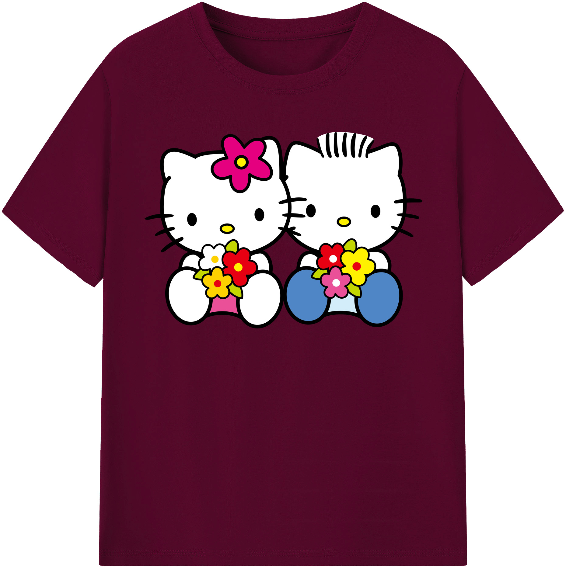 （画像用） Hello Kitty ハローキティ レディースカジュアルプリントTシャツ（綿100％）